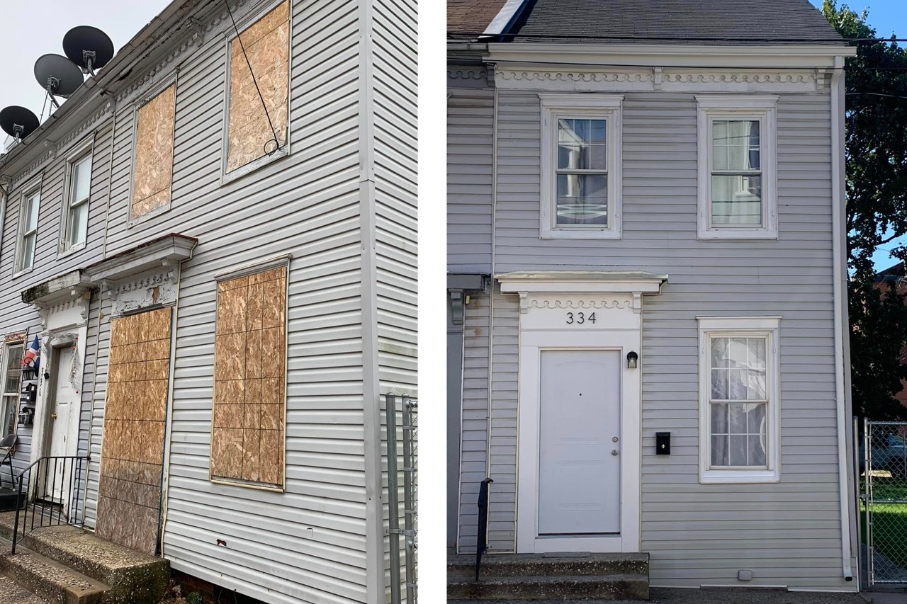 Before and after transformation